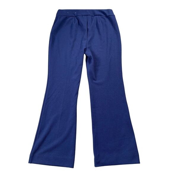 Chico’s Pants Womens 3R US 16 Nocturne Navy Textured Wide Leg Trouser Grommet - Picture 2 of 16